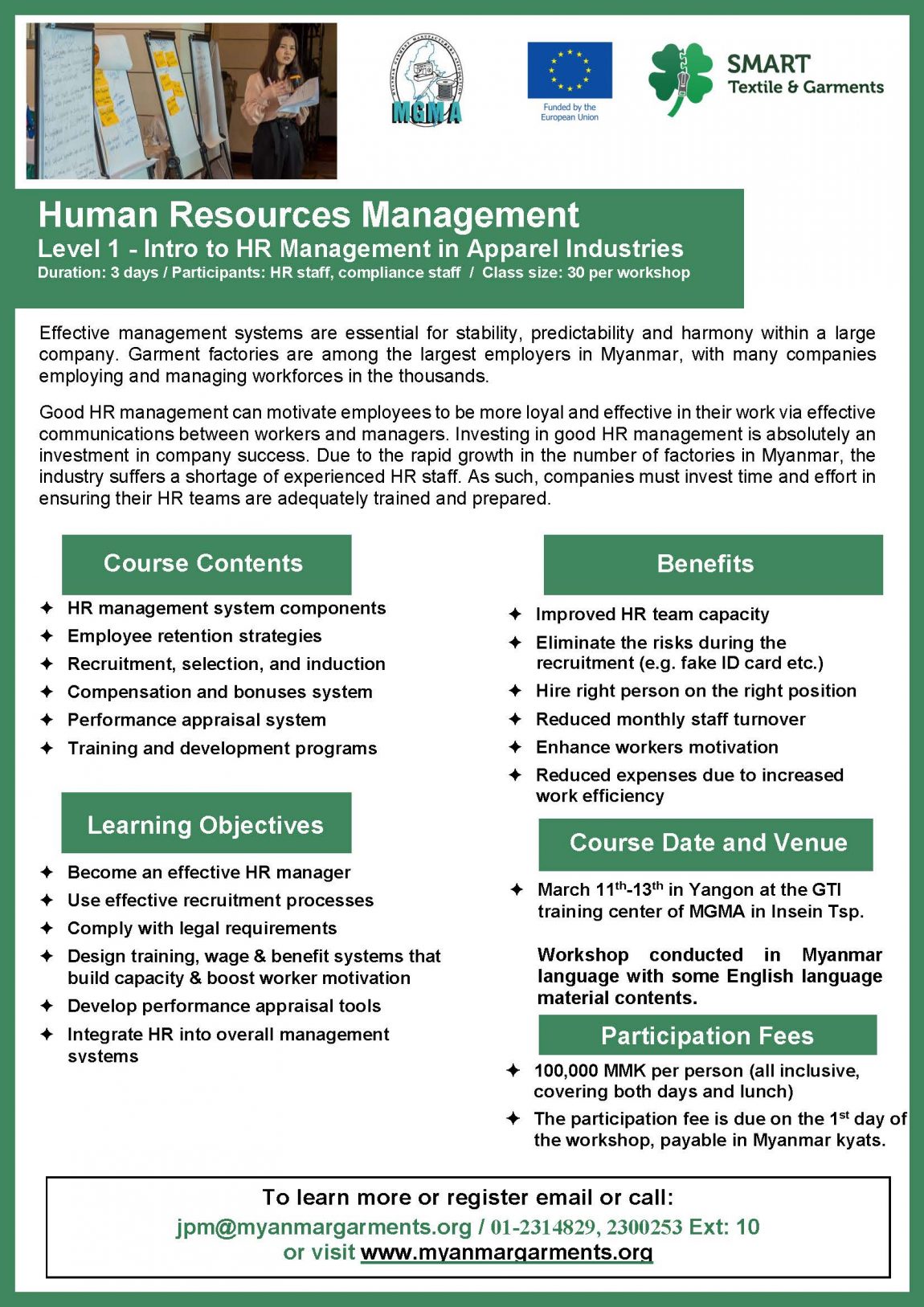 Human Resource Management Level -1 Intro to HR Management in Apparel Industries